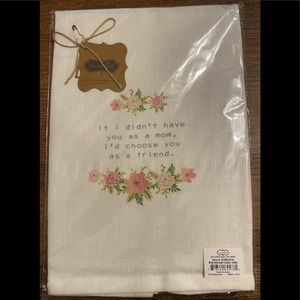 NWT Mother’s Day Mud Pie Floral Garland Tea Floral Kitchen Towel